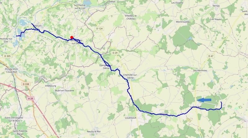 carte du cours de la Dme