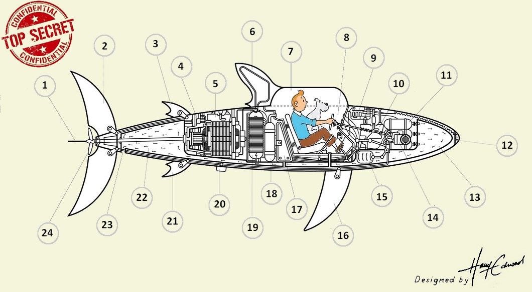 les plans du sous-marin requin