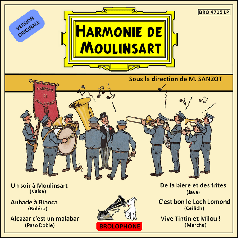 pochette vinyle harmonie de Moulinsart