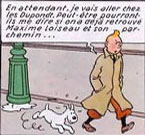 Milou et le rverbre